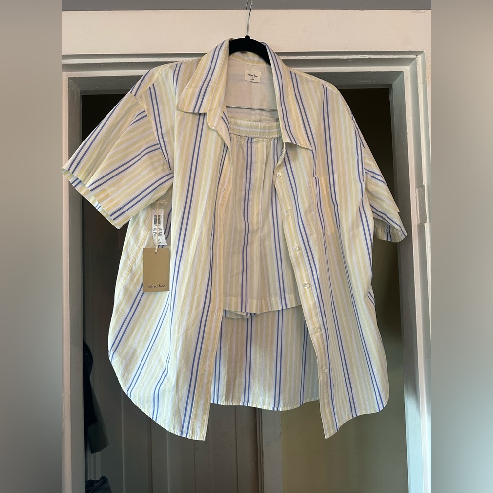Aritzia Wilfred Striped Set